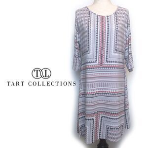 TART Tabitha Cold Shoulder Geometric Shift Dress Size Medium